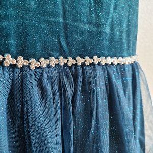 Sparkly Girl's Velvet + Tulle Dress